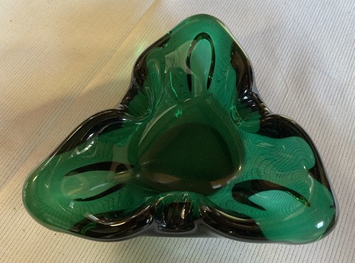 Grün glas aschenbecher - aschenbecher,