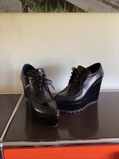 PRADA Milano Plateau Lackleder Schwarz Herbst-Winter Damen Schuhe 39