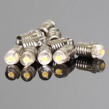 E501WMDE NEU 10 Stk. Warm weiß LED 12V-14V Leuchtmittel für Fassung E5 E5.5 H0