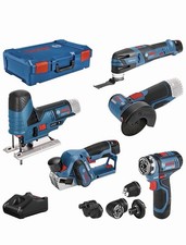 Bosch Professional Akku-Geräteset 5er Werkzeug-Set 12V GSR + GOP +... 0615A0017D