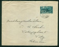 Saargebiet: LETZTTAG 18.2.1935 für schwedische Truppe BECKINGEN Brief nach Visby