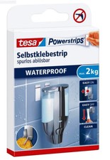 Tesa ® Powerstrips ® WATERPROOF 2kg wasserfest Sebstklebestrip Large 59700