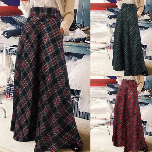 Damen maxirock hohe taille - maxirock,