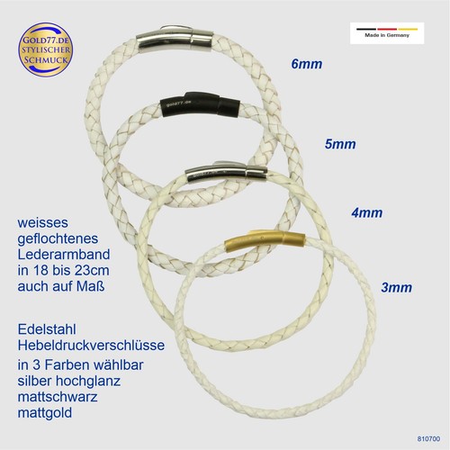 Leder armband geflochten - leder-armband,