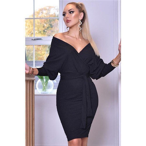 Knielanges kleid mit - kleid,