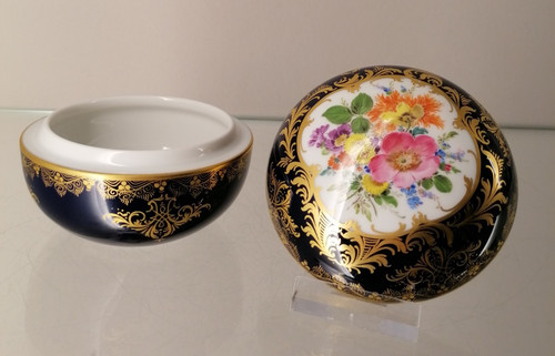 Meissen dose kobalt blau - meissen,