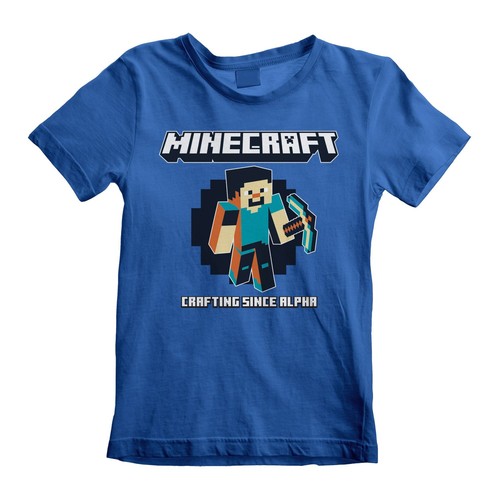 Minecraft shirt blau - blau, kinder