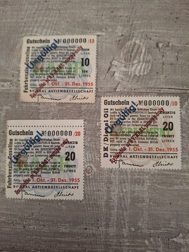 Tankgutscheine der alliierten - der,