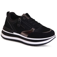 Damen Plateau Sneaker Keil Turnschuhe Keilabsatz Halbschuhe Mesh & Bequem