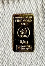 Gold Barren 999,9 Feingehalt