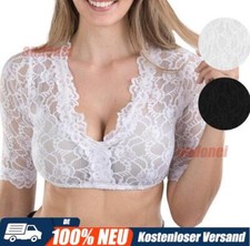 Damen Sexy Spitze Dirndlbluse