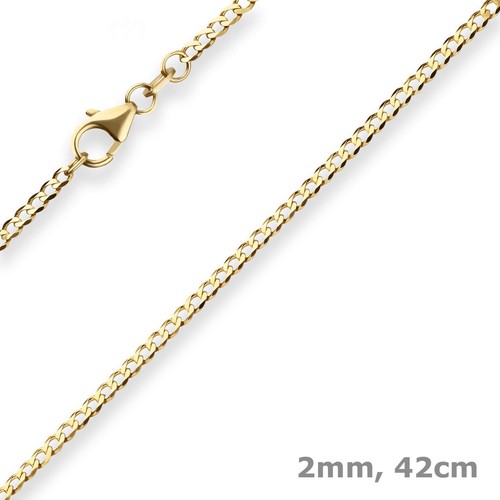 2mm panzerkette weit goldkette - panzerkette,
