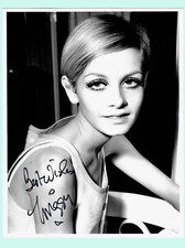 Lesley "Twiggy" Lawson Foto 20x25 original Autogramm