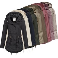 Only Damen Jacke Übergangsjacke Damenjacke Mantel Kapuze ONLLorca Canvas Parka