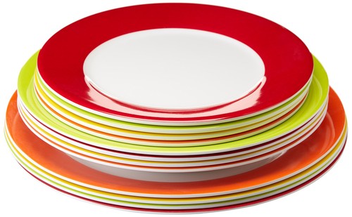 Rainbow geschirrset 12tlg - rainbow,