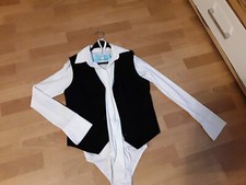 Jungen Eiskunstlauf Intermezzo Body weiß Gr S, Weste Gr 170, Fliege