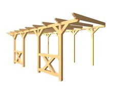 Terrassenüberdachung aus Holz gezapft Handarbeit Terrasse 