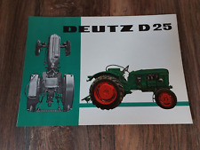 Original Prospekt Deutz D 25 (Typ D 25.2)  Traktor Schlepper