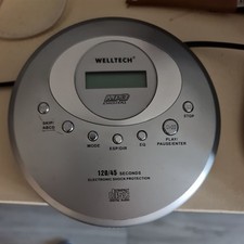WELLTECH tragbarer CD-Spieler Player mit MP3 No Disc