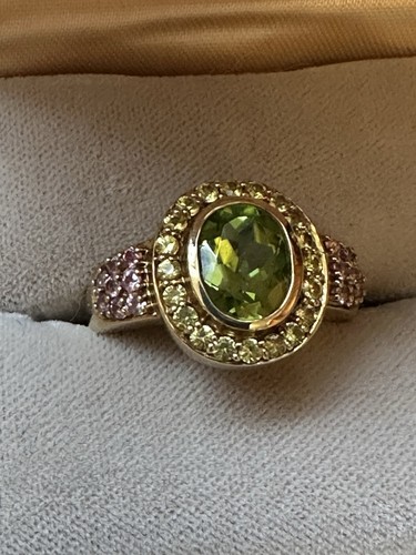 Ring 375 peridot gelbe - ring,, gg