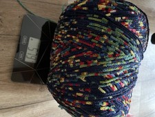 Chenille Baumwolle bunt Blau Bobbel 579 gr. Wolle Garn