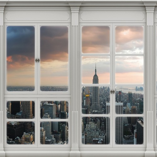 Fensterblick fototapete - 3d,