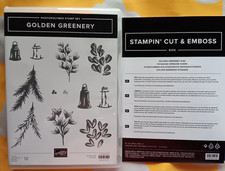 Stampin up Stempelset Golden Greenery +Stanzformen Goldverziertes Weihnachtsgrün