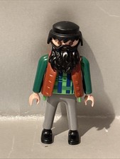 Playmobil Figuren | Mann mit Bart, Vater , Vollbart Schwarz Zubehör Förster #111