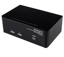 2 Port DVI VGA Dual Monitor KVM Switch USB mit Audio & USB 2.0 Hub