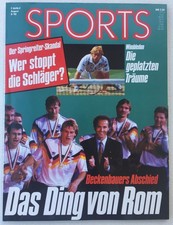 === SPORTS Magazin 1990 Illustrierte Heft Tennis Formel 1 Fußball WM Italien