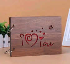 Fotoalbum zum Selbst Gestalten  Scrapbooking-Erinnerung Fotoalbum Aus Holz 