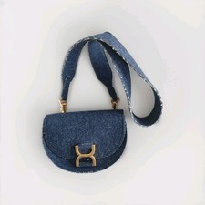 Chloe Marcie Flip Bag Denim