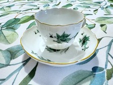 Meissen "Reicher Hofdrache grün" Mokkatasse & Untertasse 2. Wahl