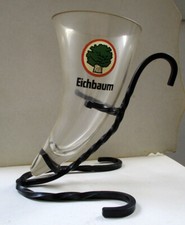 Bier Bierglas Brauerei Eichbaum Mannheim Trinkhorn mit Ständer