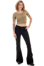 Comycom Damen Jeans Schlaghose