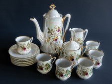 Kaffeeservice, Königszelt, Schlesien um 1900, Jugendstil.