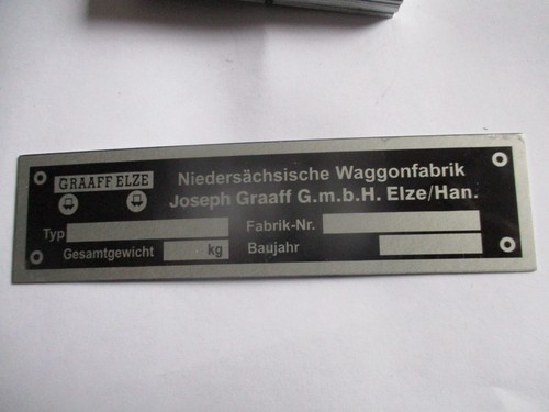 Typenschild graaff elze - graaff,