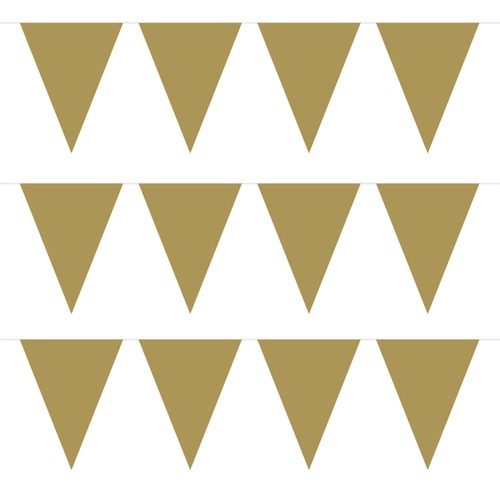 10m goldene wimpelkette - 10m,