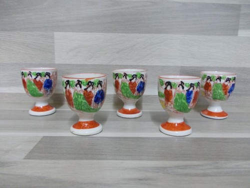Set antique egg cups - cups, with