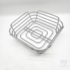 blomusDELARA- Brotkorb L aus verchromtem Stahl Magnet - 1× Stofftasche fehlt.