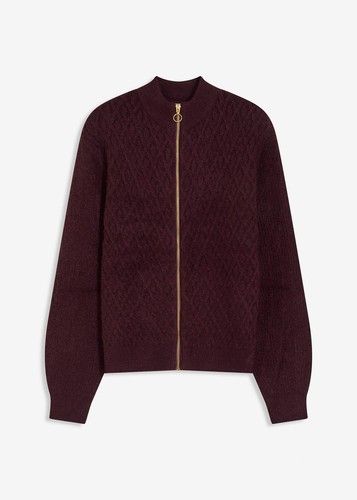 Strickjacke 50 weinrot - strickjacke, gr.