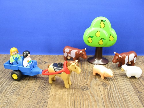 123 kutsche tiere - figuren, baum
