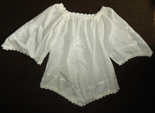 Romantische weiße bluse aus - weiße,