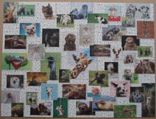 RAVENSBURGER PUZZLE, FUNNY ANIMALS COLLAGE, 1500 Teile, 1 Teil fehlt.