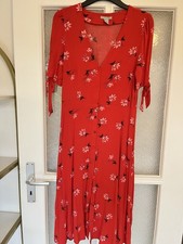 40 Blusenkleid rot H&M midi