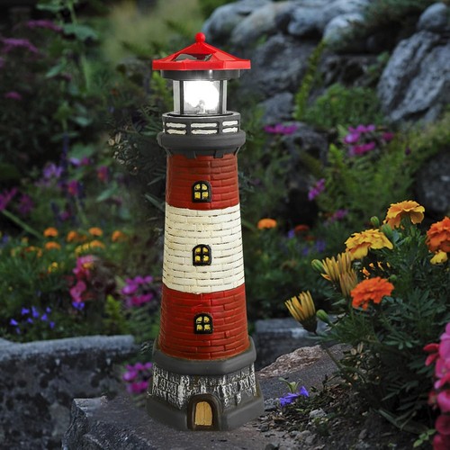 Led solar leuchtturm 38cm - led,
