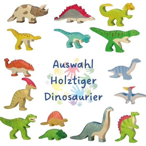Auswahl holztiger dinosaurier - auswahl,