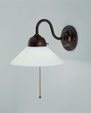 Wandlampe Messing Antik Glas