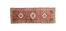 Perser Orientteppich super Hamadan ( 260 X 85 cm )  Handgeknüpft  Top  Neu