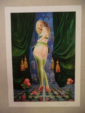 Ernst Fuchs "Am Diwan hellblau " handsigniert, nummeriert, bezeichnet mit Unikat